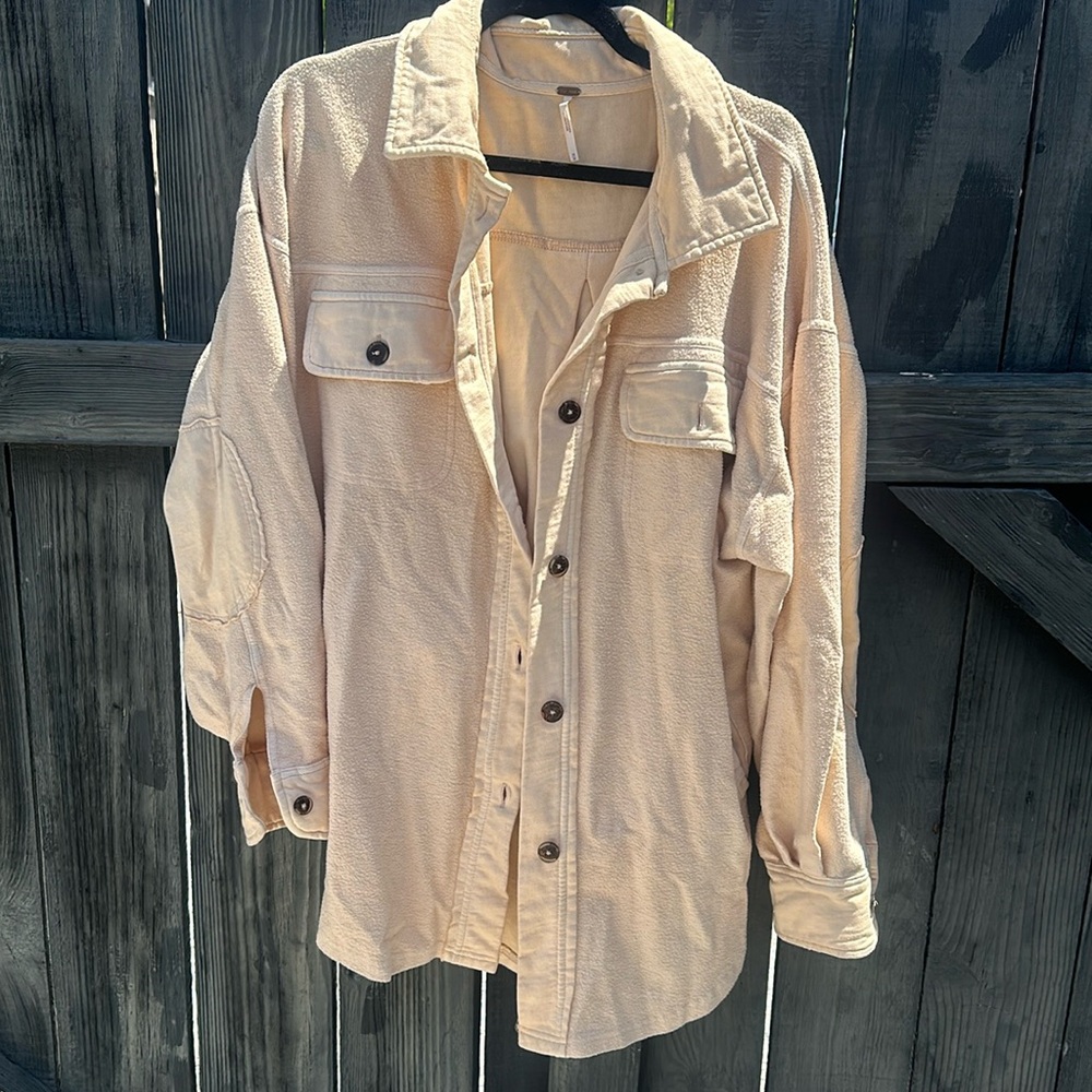 Free People Ruby Shacket In Apricot - image 1